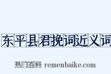 东平县君挽词近义词是什么意思的图片